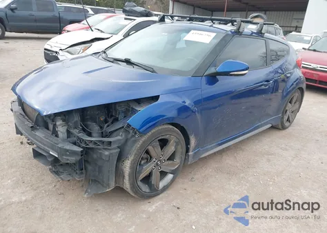 2015 Hyundai Veloster Turbo z USA, uszkodzony, nr VIN KMHTC6AE4FU241994